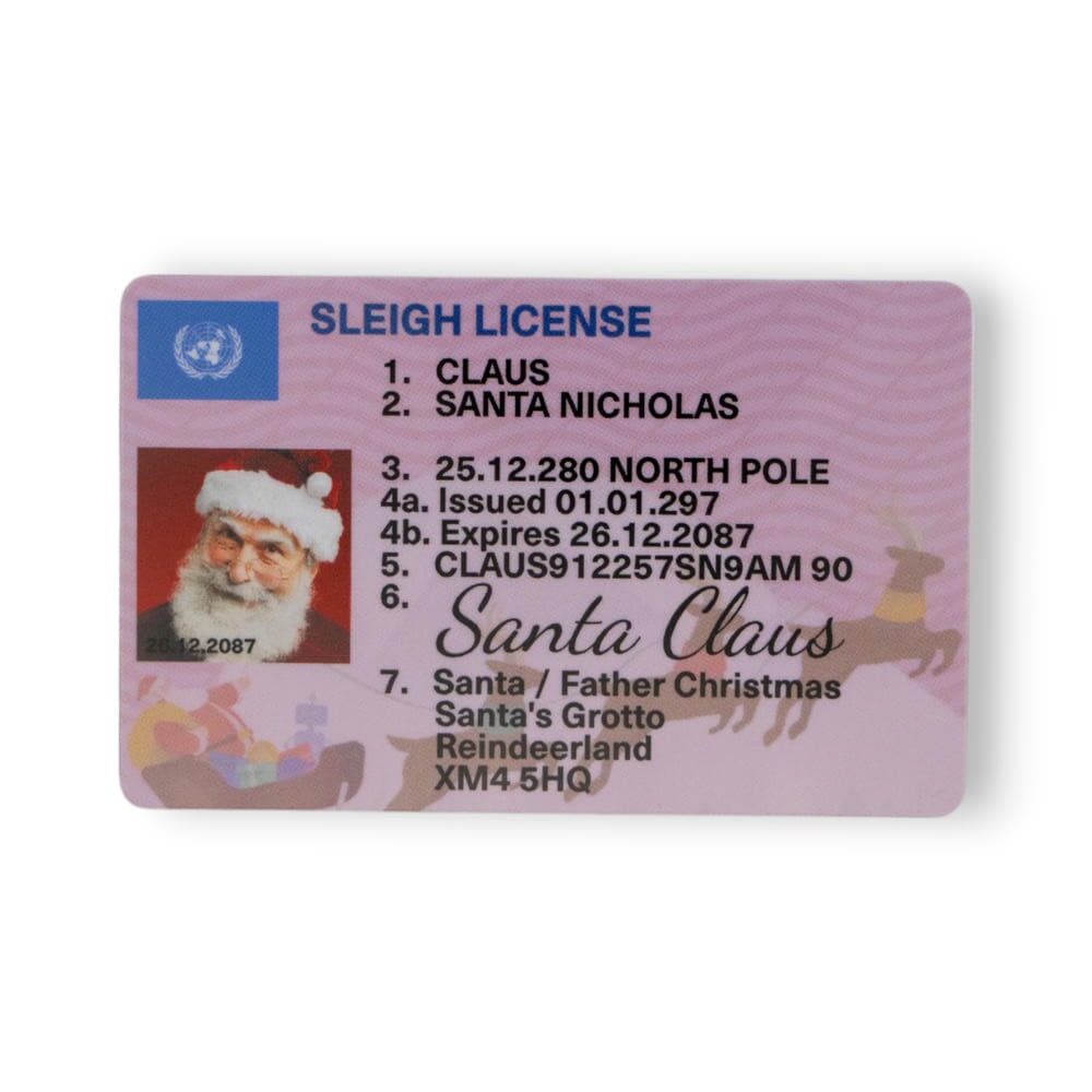 Novelty Santa Claus Sleigh License